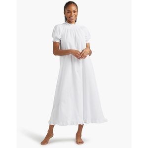 NWT Hill House Home Caroline Nap Dress XS in White Clip Dot